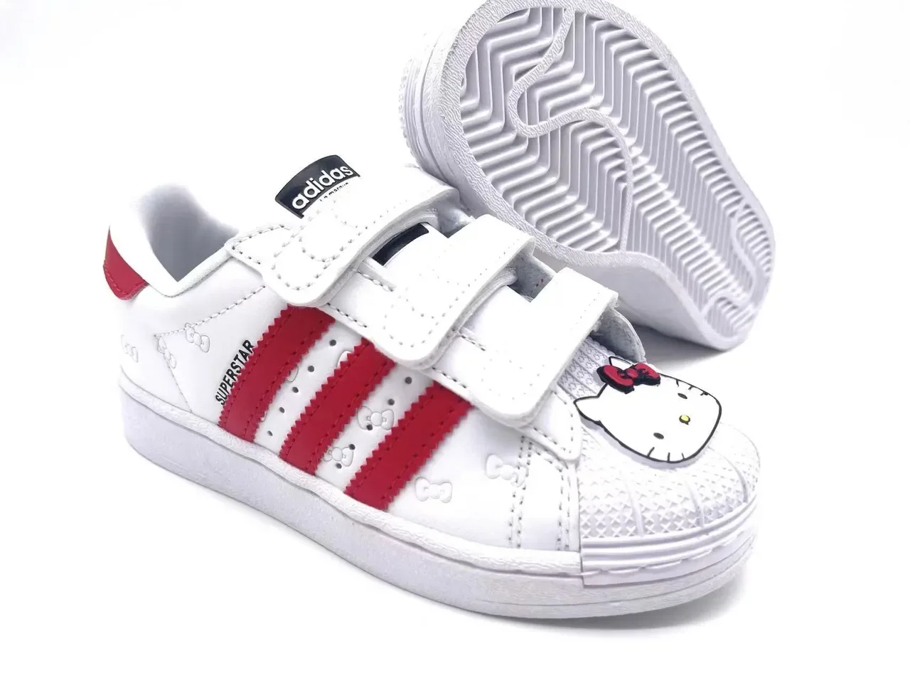 Adidas Superstar White Beige Orange Green Kids Lifestyle Sneakers 14