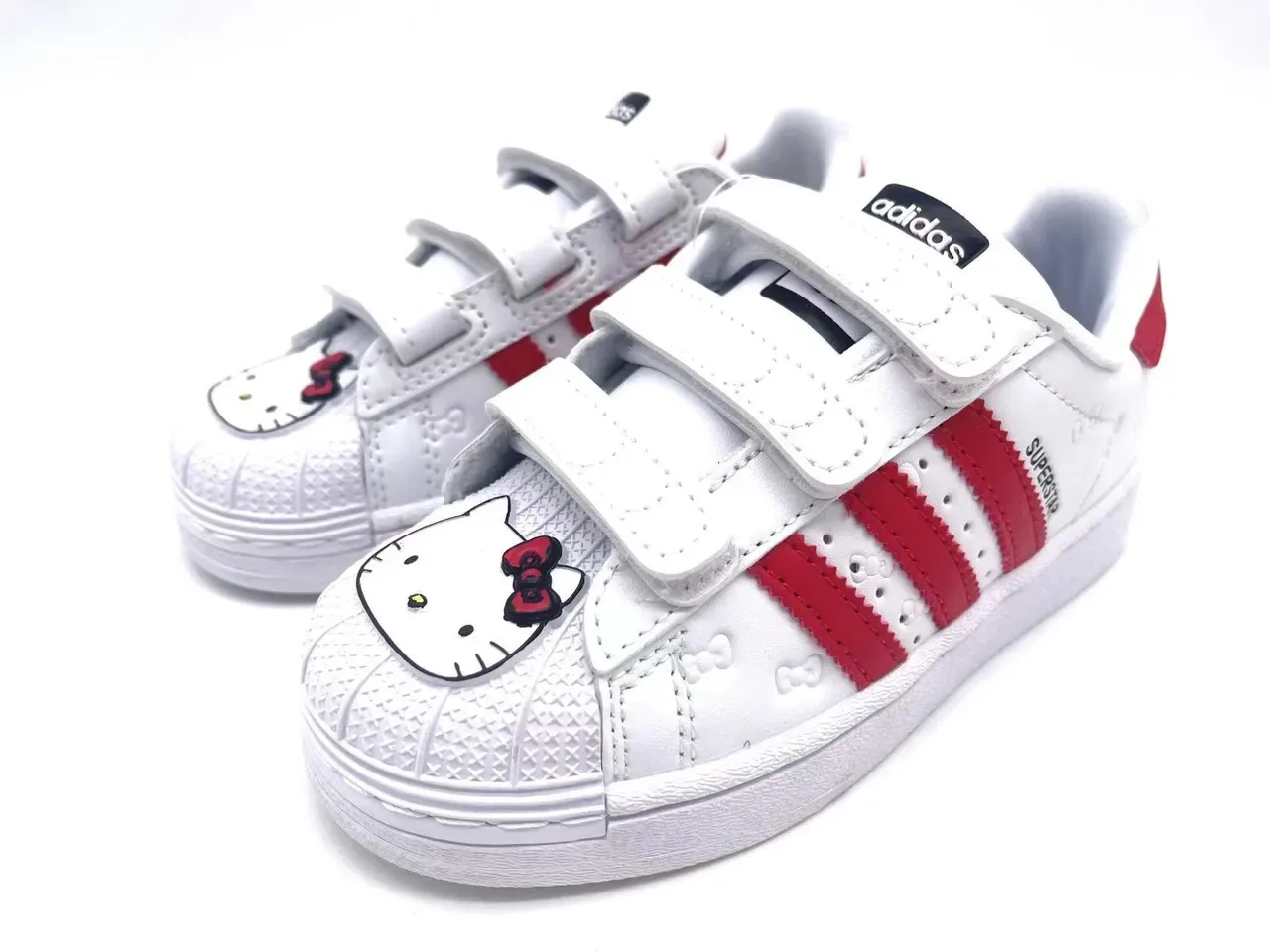 Adidas Superstar White Beige Orange Green Kids Lifestyle Sneakers 16