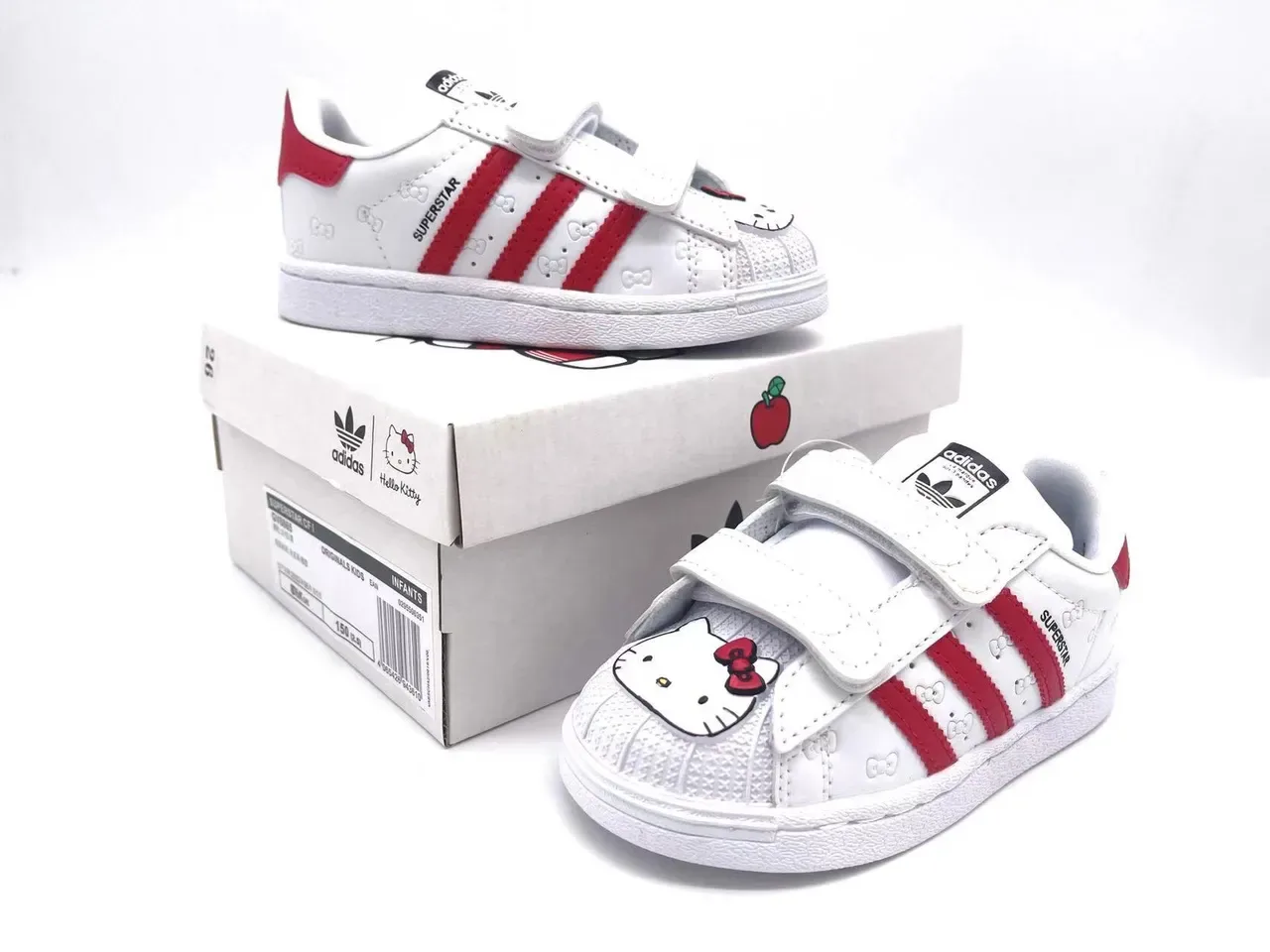 Adidas Superstar White Beige Orange Green Kids Lifestyle Sneakers 18