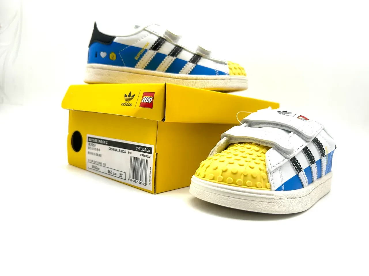 Adidas Superstar White Beige Orange Green Kids Lifestyle Sneakers 20