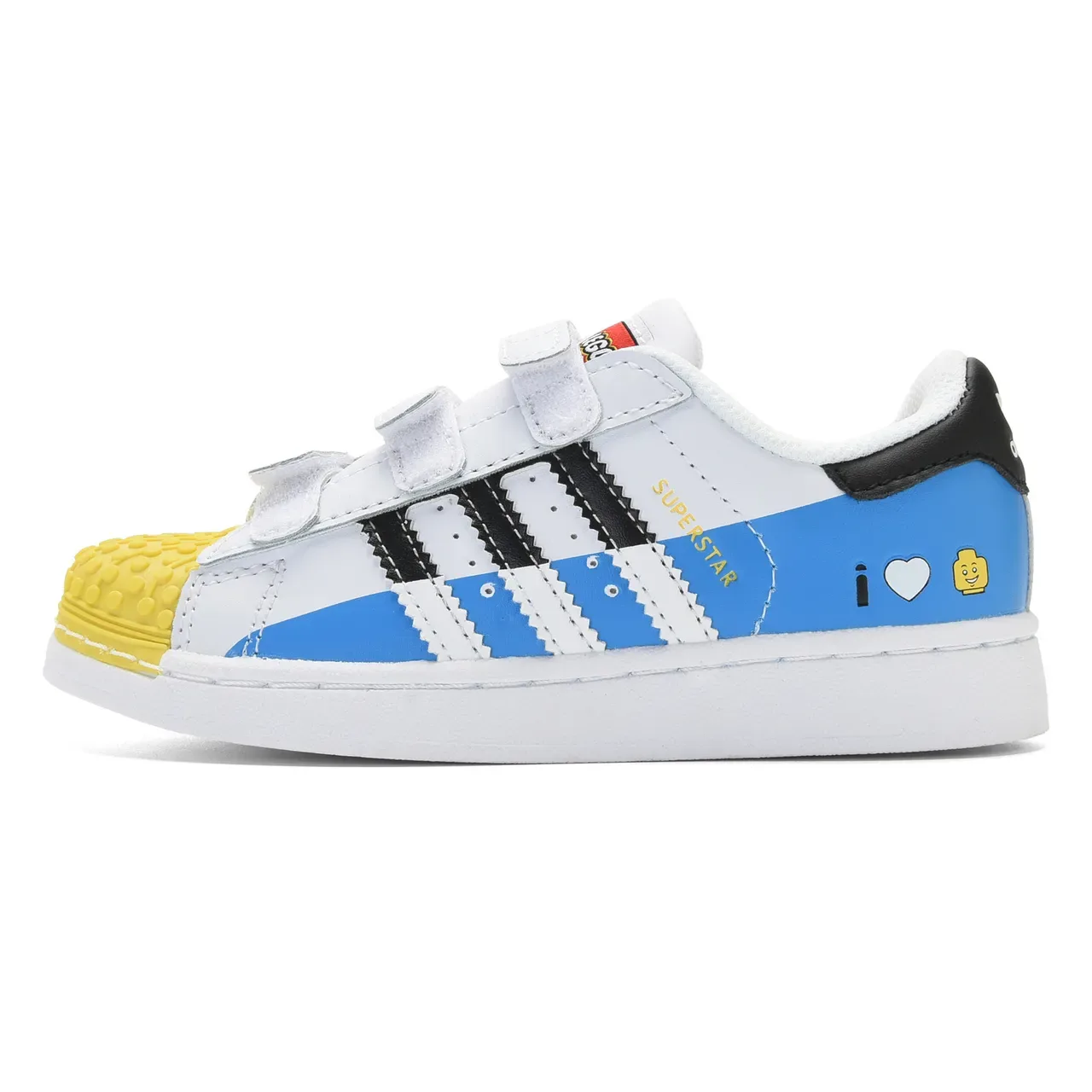 Adidas Superstar White Black Red Character Graphic Lifestyle Sneakers 6