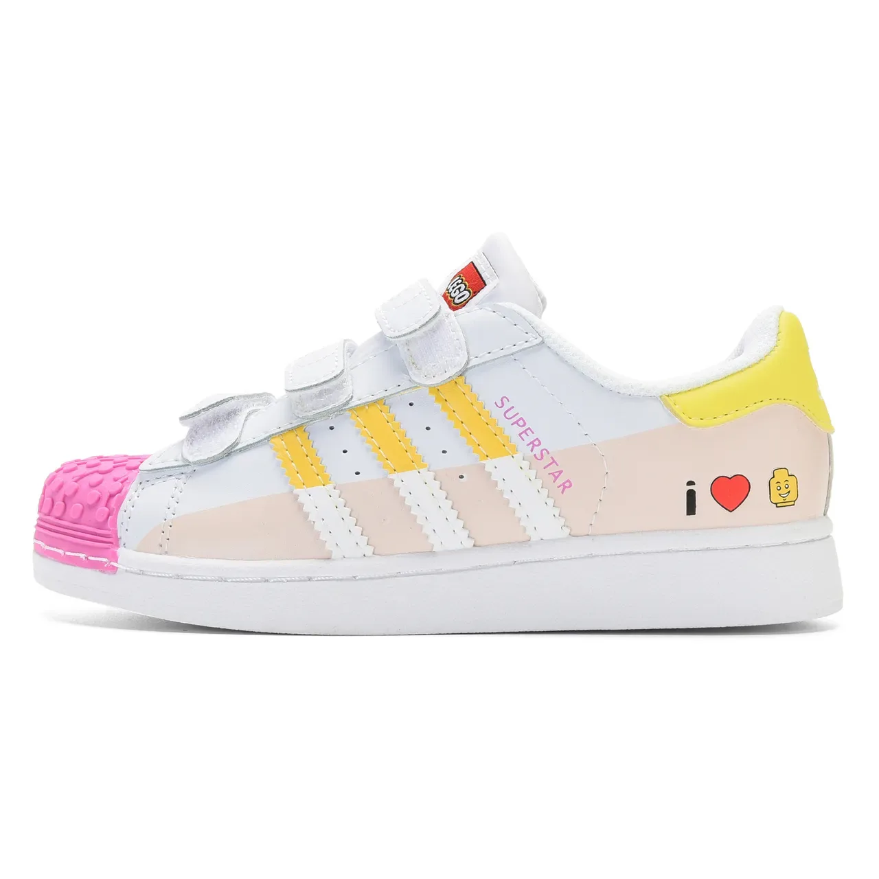 Adidas Superstar White Black Red Character Graphic Lifestyle Sneakers 10