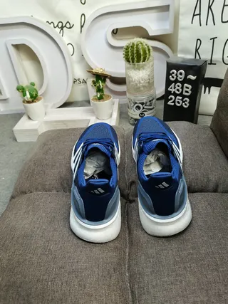 Adidas Ultraboost Blue and White Running Shoes 8