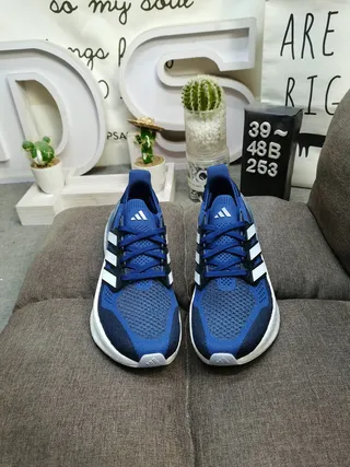 Adidas Ultraboost Blue and White Running Shoes 10