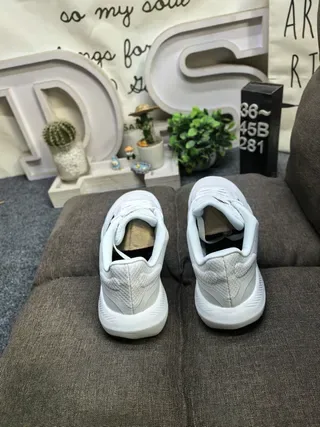Adidas White and Black Three-Stripe Lifestyle Sneakers 8