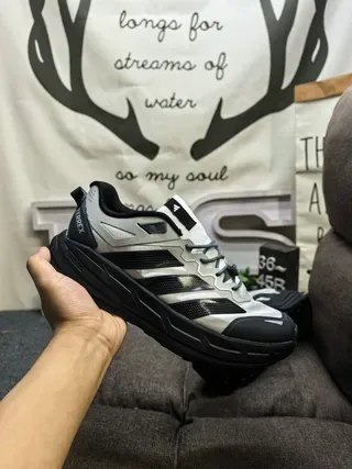 Adidas White Black Chunky Trail-Inspired Mixed-Material Upper Lifestyle Sneakers 5