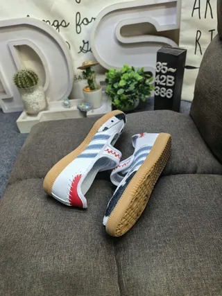 Adidas White Black Laceless Cow-Print Accent Mary Jane Shoes 6