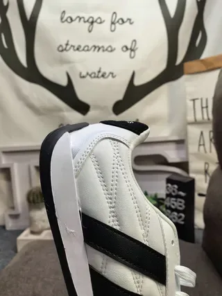 Adidas White Black Quilted Upper Three Stripes Lifestyle Sneakers 3