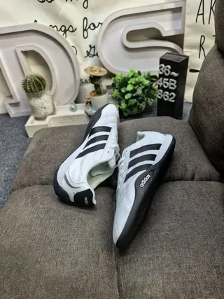 Adidas White Black Quilted Upper Three Stripes Lifestyle Sneakers 6