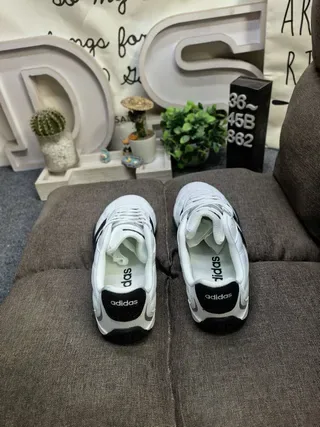 Adidas White Black Quilted Upper Three Stripes Lifestyle Sneakers 8