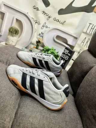 Adidas White Green Quilted Upper Three Stripes Lifestyle Sneakers 7