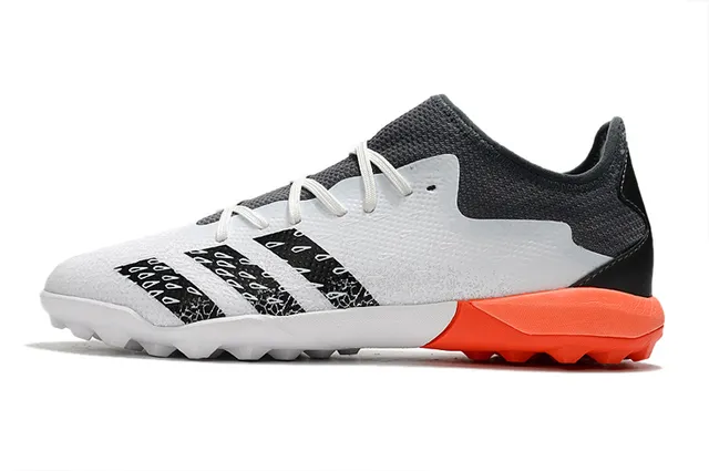 Adidas Chaussures de football à upper en maille multicolore blanc impression abstraite pour turf 22