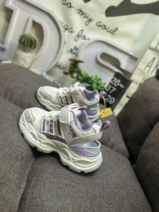 Adidas White Purple Sole Mesh Upper Chunky Sneakers 15