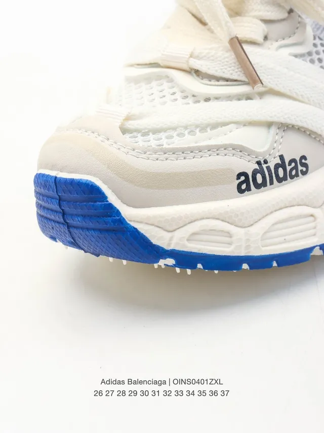 Adidas White Red Platform Sole Mesh And Synthetic Overlay Upper Chunky Sneakers 8