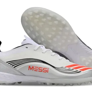 Adidas সাদা রূপালি লো-কাট সিন্থেটিক আপার টেক্সচার্ড ওভারলে আর্থিফিশিয়াল গ্রাস সকার জুতা