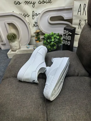 Adidas White Slip-On Elastic Strap Lifestyle Sneakers 6