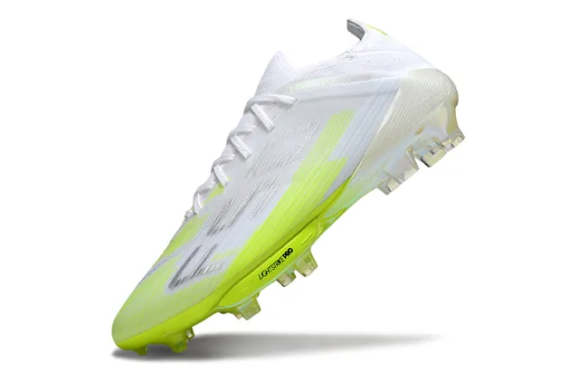 Adidas White Yellow Low-Cut Sock-Fit Upper Firm-Ground Soccer Shoes 3