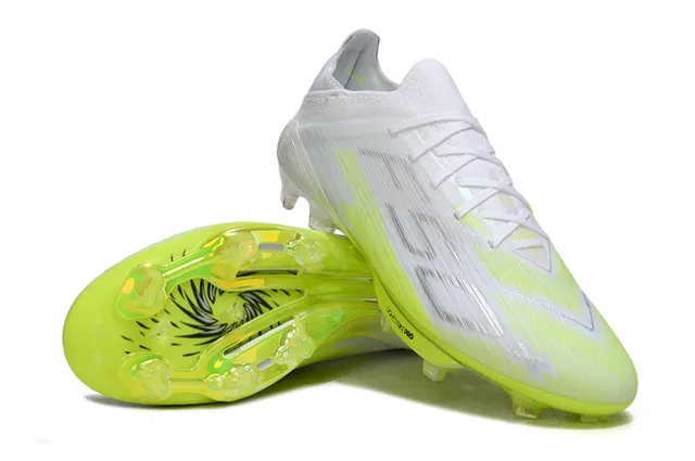 Adidas White Yellow Low-Cut Sock-Fit Upper Firm-Ground Soccer Shoes 4