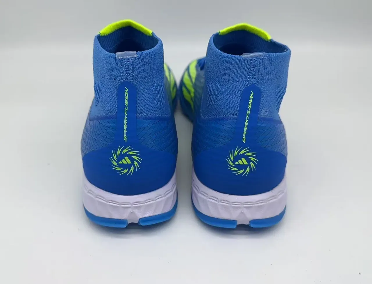 Adidas X Bleu Jaune Haut-Coupé Col Chaussette Ajusté Synthétique Texturé Supérieur Chaussures de Football Turf 9