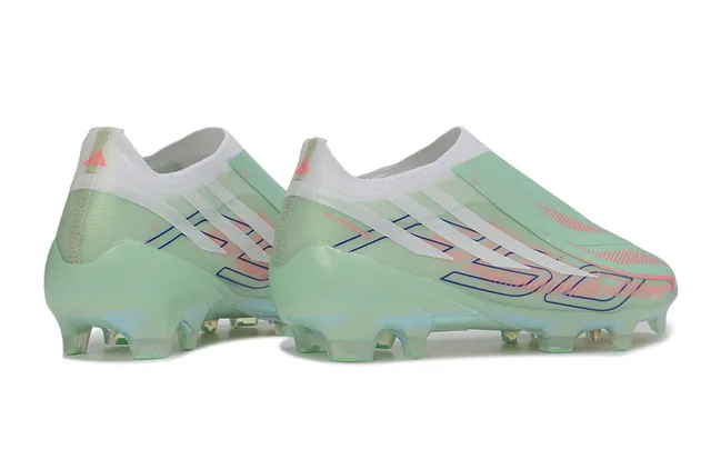 Adidas X Green Pink Laceless Sock-Fit Iridescent Translucent Upper Firm-Ground Soccer Shoes 5