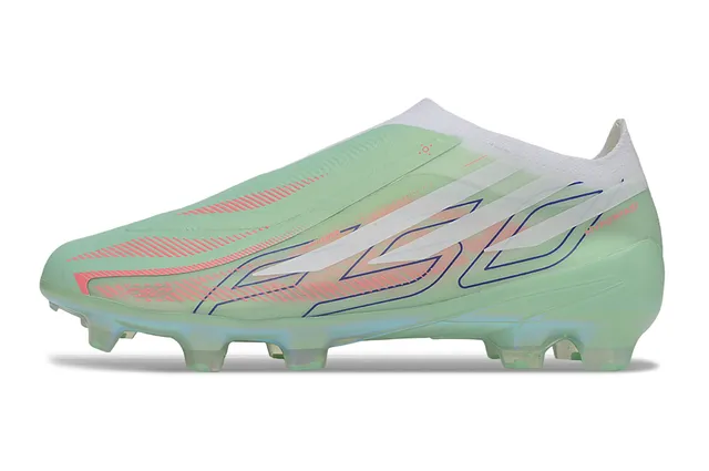 Adidas X Green Pink Laceless Sock-Fit Iridescent Translucent Upper Firm-Ground Soccer Shoes 7