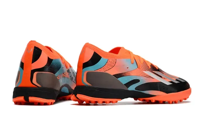 Adidas X Orange Black Low-Cut Shoe Synthetic Mesh And Overlay Upper Turf Soccer Shoes 5