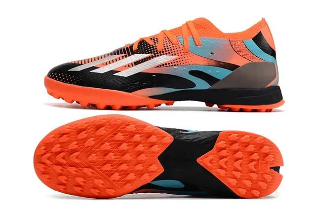 Adidas X Orange Black Low-Cut Shoe Synthetic Mesh And Overlay Upper Turf Soccer Shoes 6