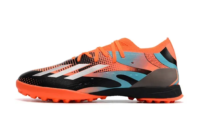 Adidas X Orange Black Low-Cut Shoe Synthetic Mesh And Overlay Upper Turf Soccer Shoes 7