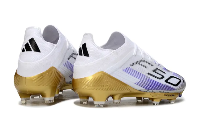 Adidas X Speedflow White Gold Purple Firm-Ground Soccer Shoes 5