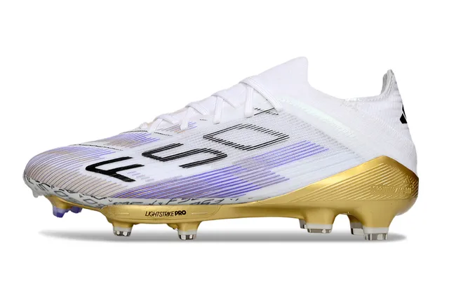 Adidas X Speedflow White Gold Purple Firm-Ground Soccer Shoes 7