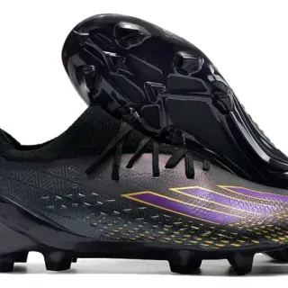 Adidas X Speedportal Black Purple Gold Firm-Ground Soccer Shoes