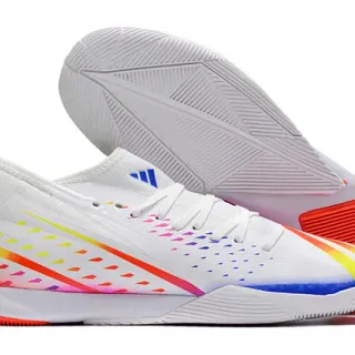 Adidas X 白 多彩 低帮 打孔 合成鞋面 室内足球鞋