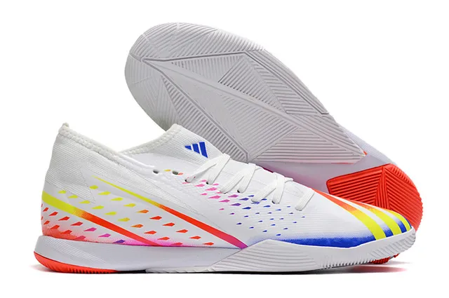 Adidas X Blanc Multicolore Basse Perforé Synthétique Haut Chaussures de Football Indoor 1