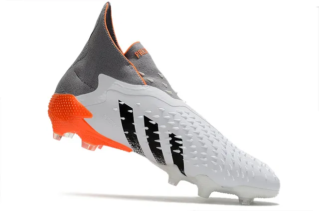 Adidas X White Orange High-Cut Sock-Fit Collar Molded TPU Cage Firm-Ground Soccer Shoes 3