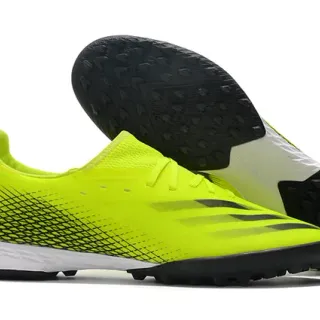 Adidas X Yellow Black Low-Cut Synthetic Upper Gradient Mesh Overlay Turf Soccer Shoes