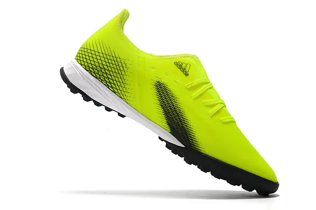 Adidas X Jaune Noir Chaussures de Football Turf à Coupe Basse avec Upper Synthétique Overlay de Maillage Gradiente 23