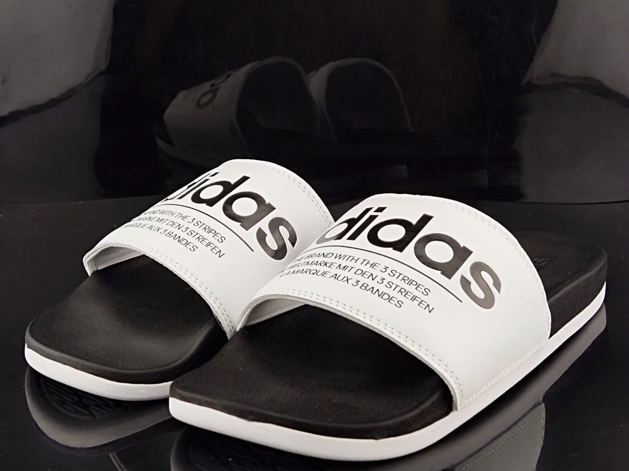 Adidas Yeezy Slide Black and White Slippers 2