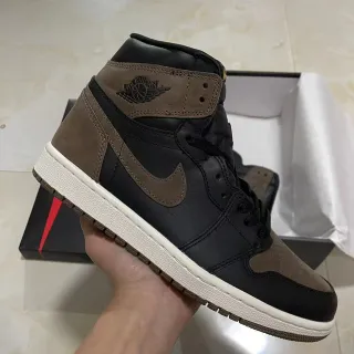 Air Jordan 1 Black Brown Suede High-Top Basketball Shoes