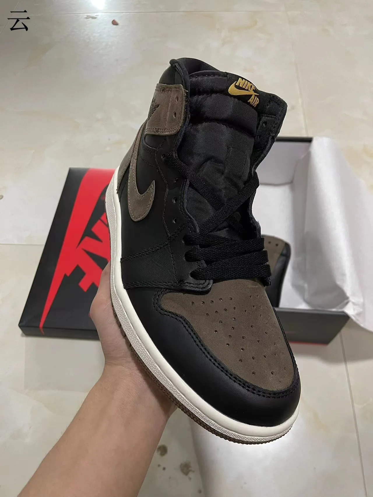 Air Jordan 1 Black Brown Suede High-Top Basketball Shoes 2