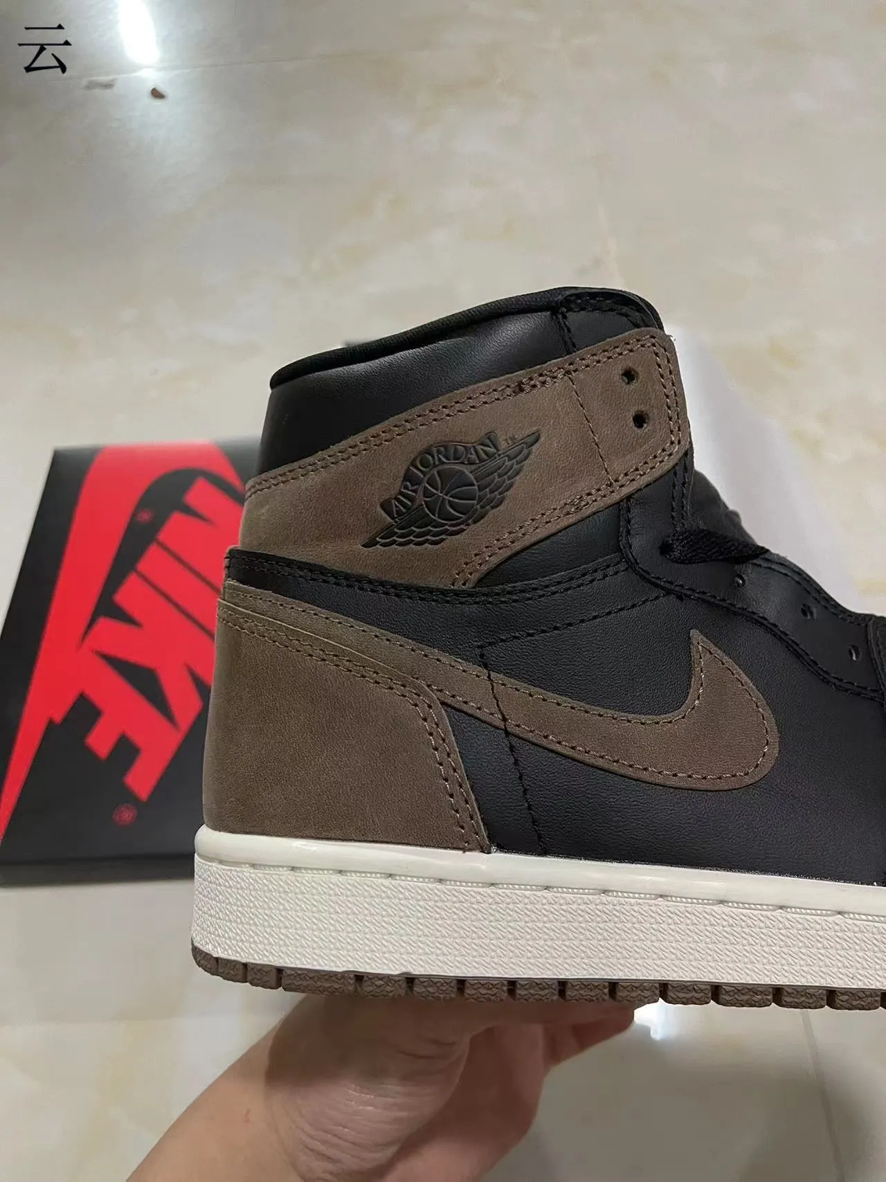 Air Jordan 1 Black Brown Suede High-Top Basketball Shoes 8