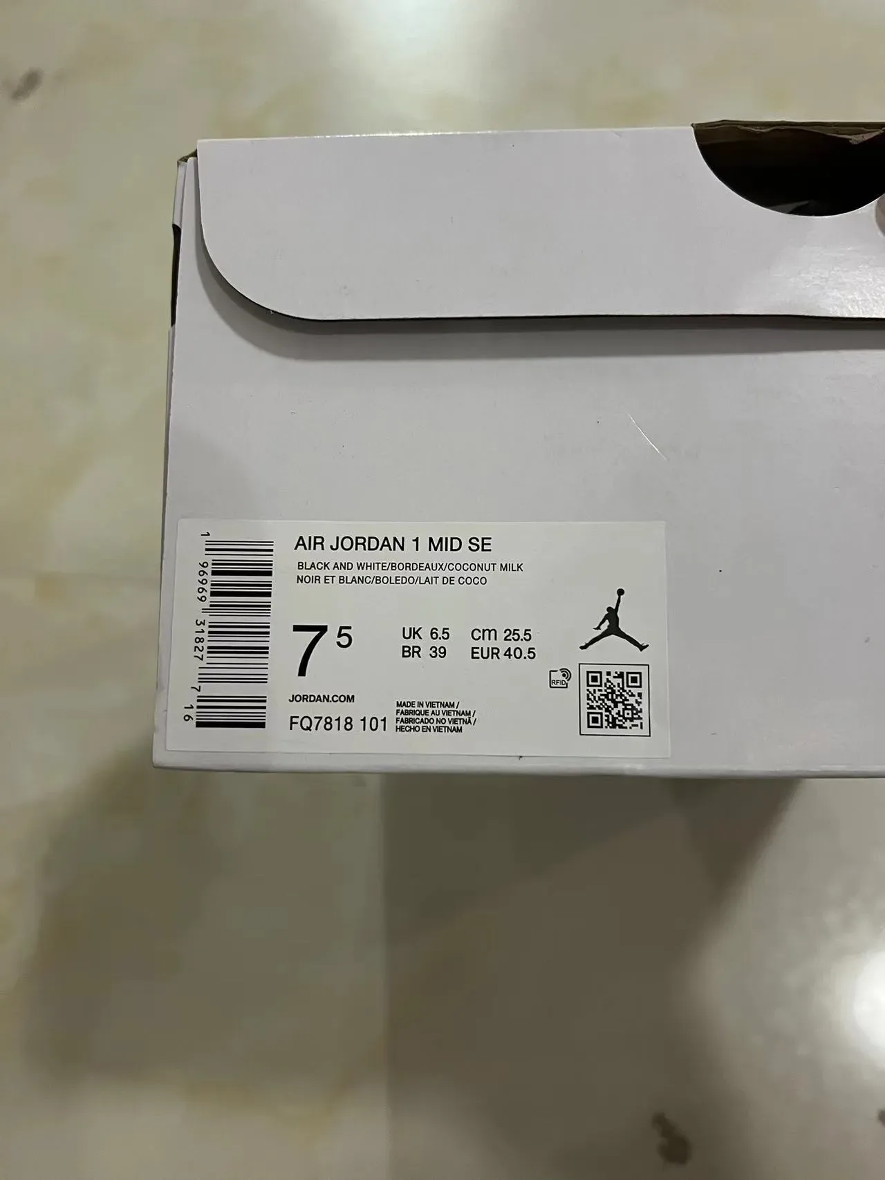 Air Jordan 1 High Burgundy Pink Black White أحذية كرة السلة 9
