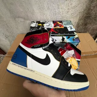Air Jordan 1 High Multi-Color Leather Basketball Shoes
