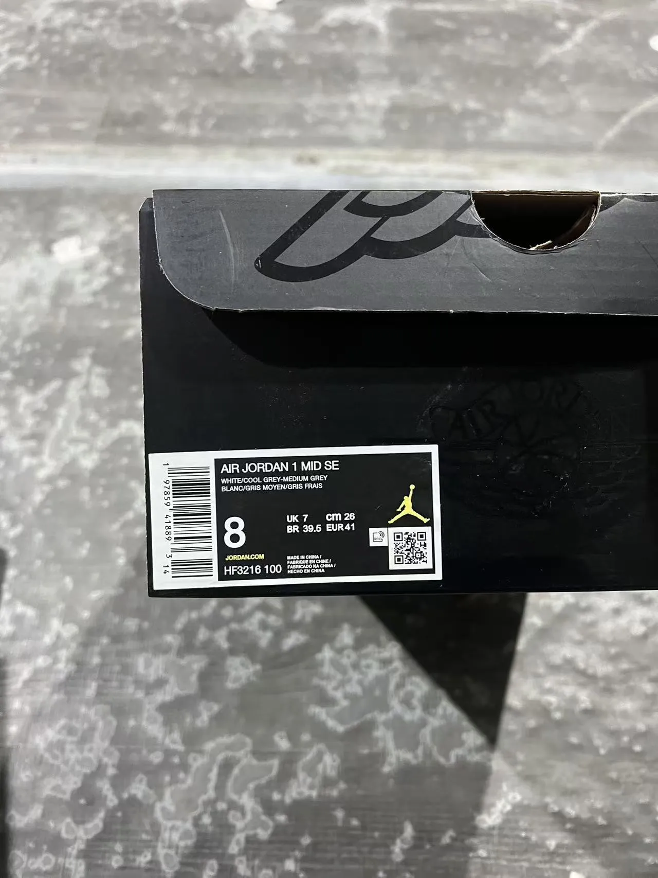 Air Jordan 1 High Top Gris Zapatillas de Baloncesto de Cuero Patentado y Cuero 10
