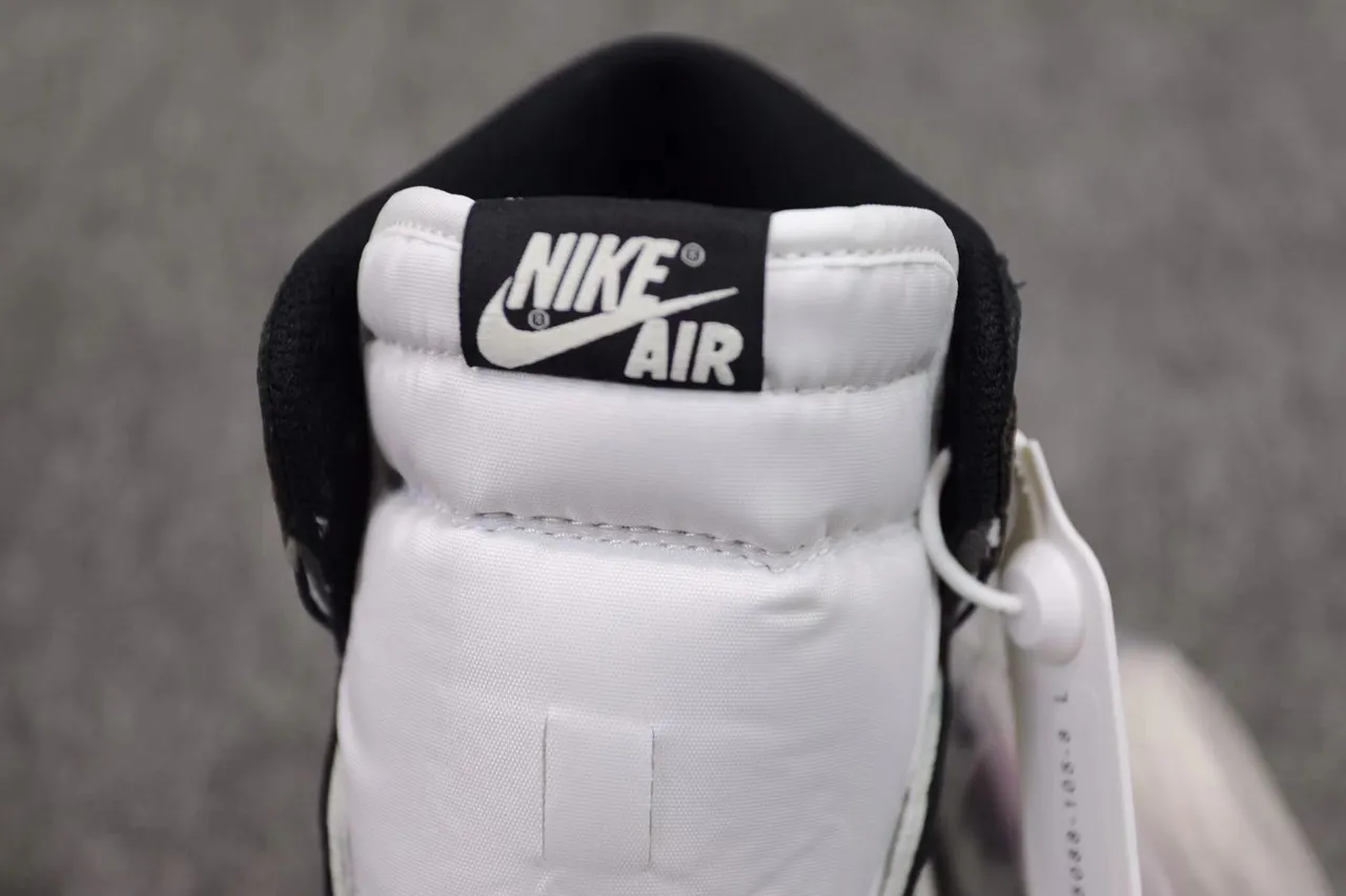 Air Jordan 1 High White Black Olive Green Basketball Shoes 5