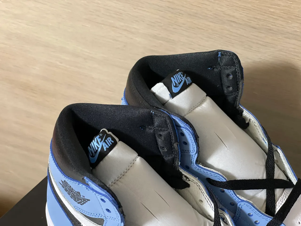 Air Jordan 1 Azul Claro Branco Preto Tênis de Basquete 4