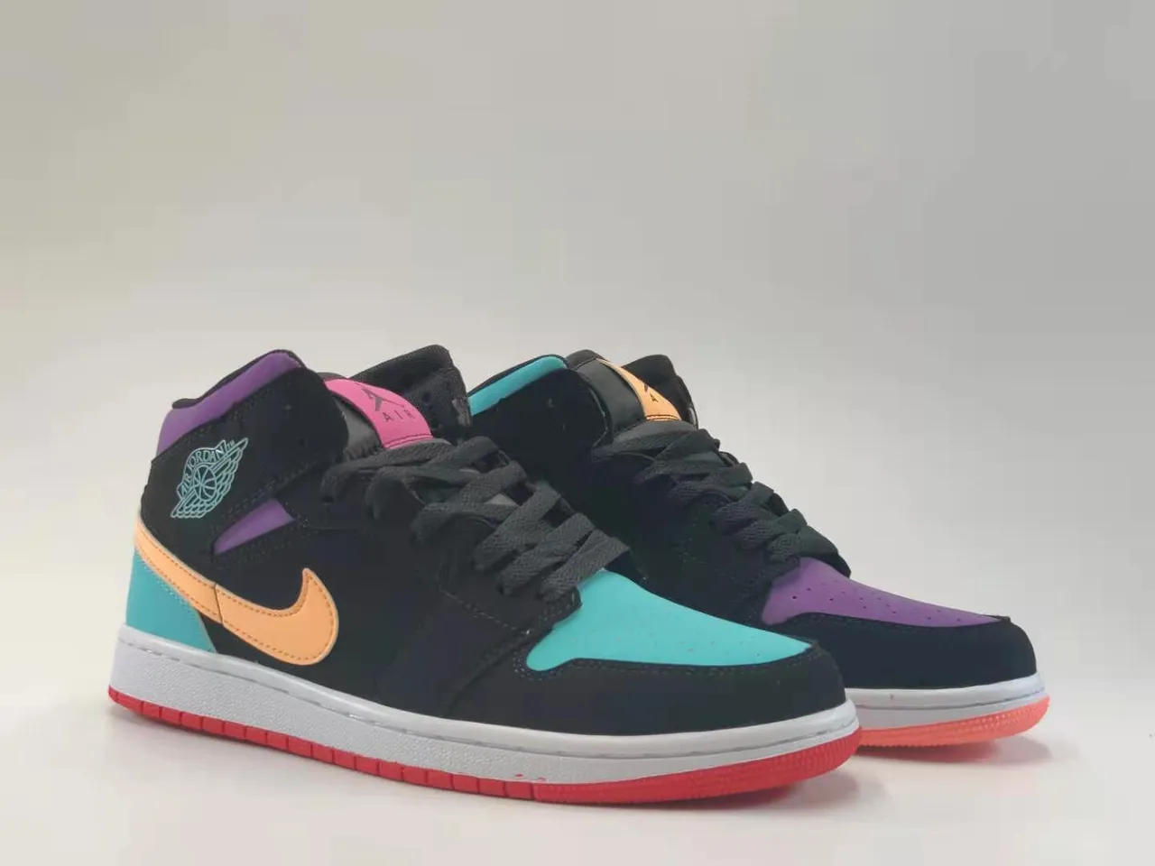 Air Jordan 1 Multicolor Panelled High-Top Basketball Shoes 8