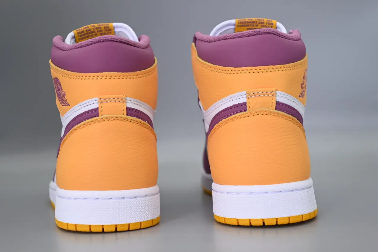 Air Jordan 1 Purple Orange White Chaussures de basket-ball 3