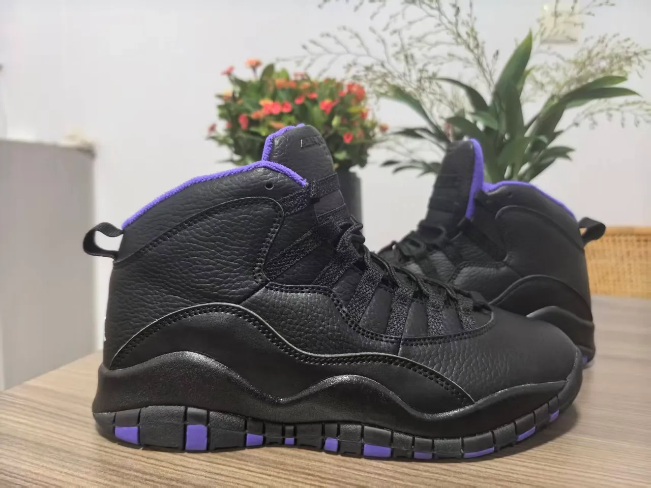 Air Jordan 10 Black Purple Career Milestones Basketball Shoes 2