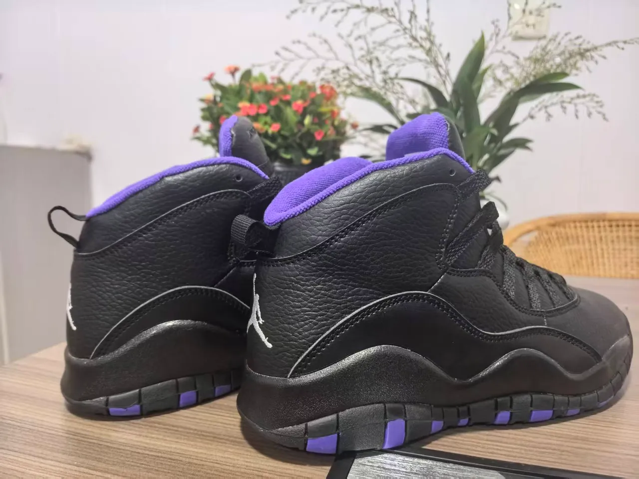 Air Jordan 10 Black Purple Career Milestones Basketball Shoes 4