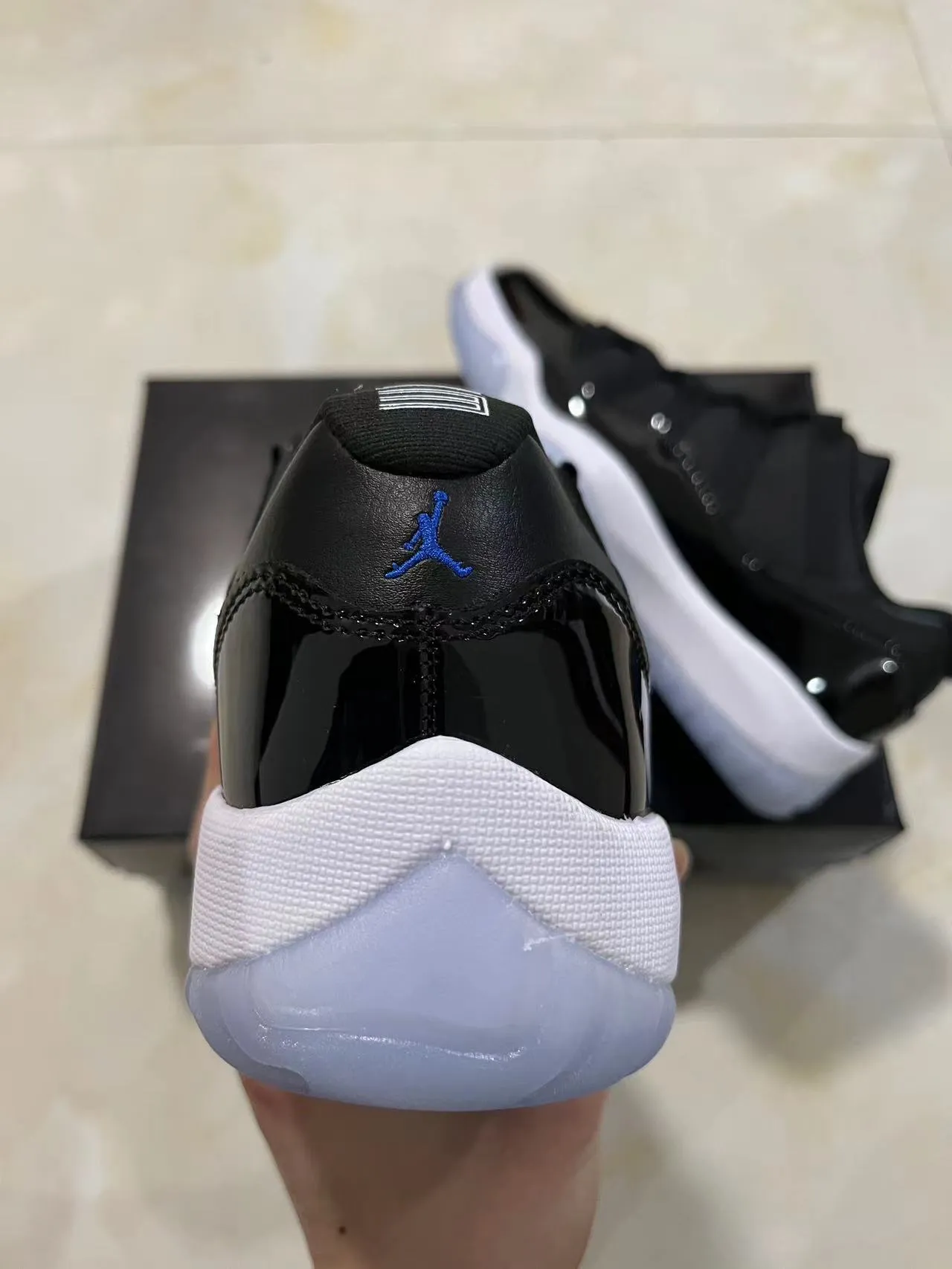 Air Jordan 11 Black White Patent Leather Basketball Shoes 5